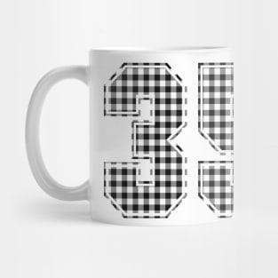 Plaid Number - 35 - Dark Mug